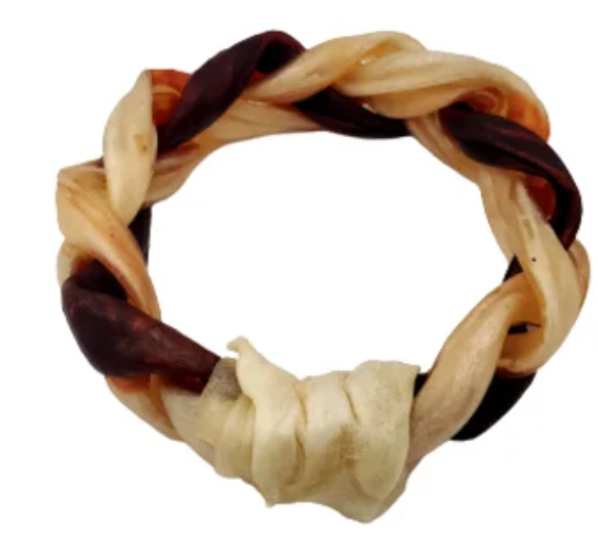 Collagène tressé à mâcher entièrement naturel